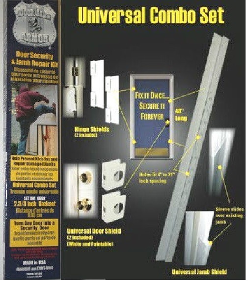 ARMOR Door Security Jamb Repair Kit Prevent Break-ins Hinge Door Shields 2-3/8" gallery