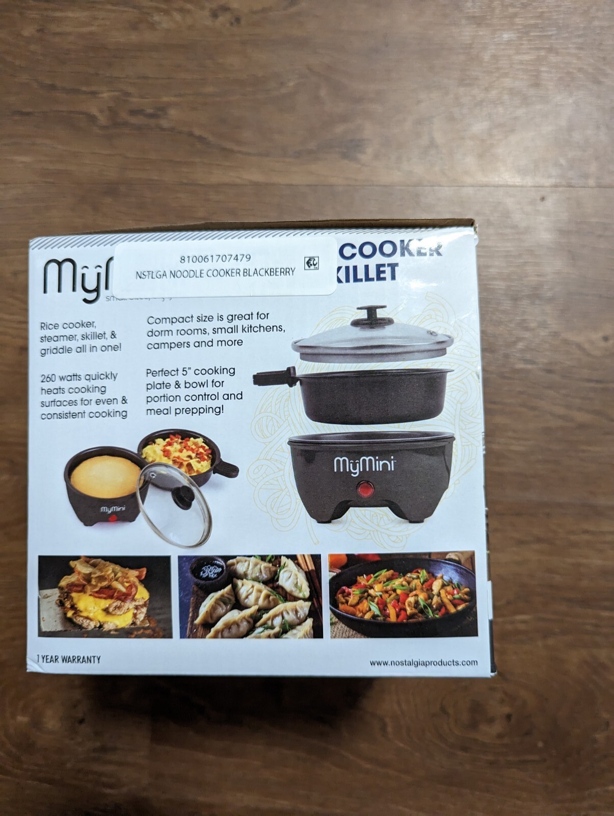 MY MINI NOODLE COOKER & SKILLET Blackberry 5" skillet 260 Watts Non-Stick ~NEW gallery
