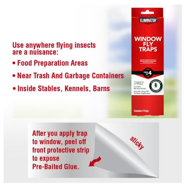 Eliminator 4 Pack Clear Window Fly Trap, Solid Flying Insect Traps Free Shipping gallery