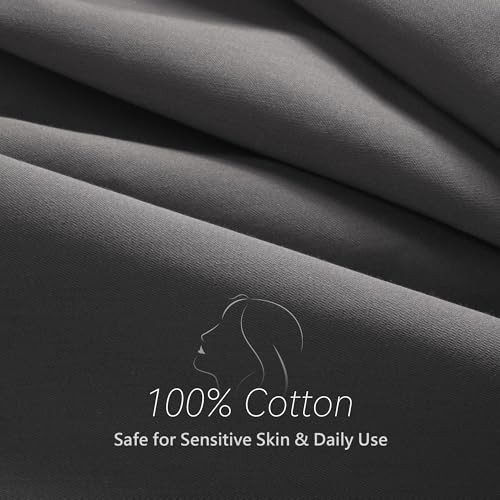 Queen Size Pillowcase Set - 500 Thread Count, 100% Cotton Sateen0" 2 Gray Fo2 gallery