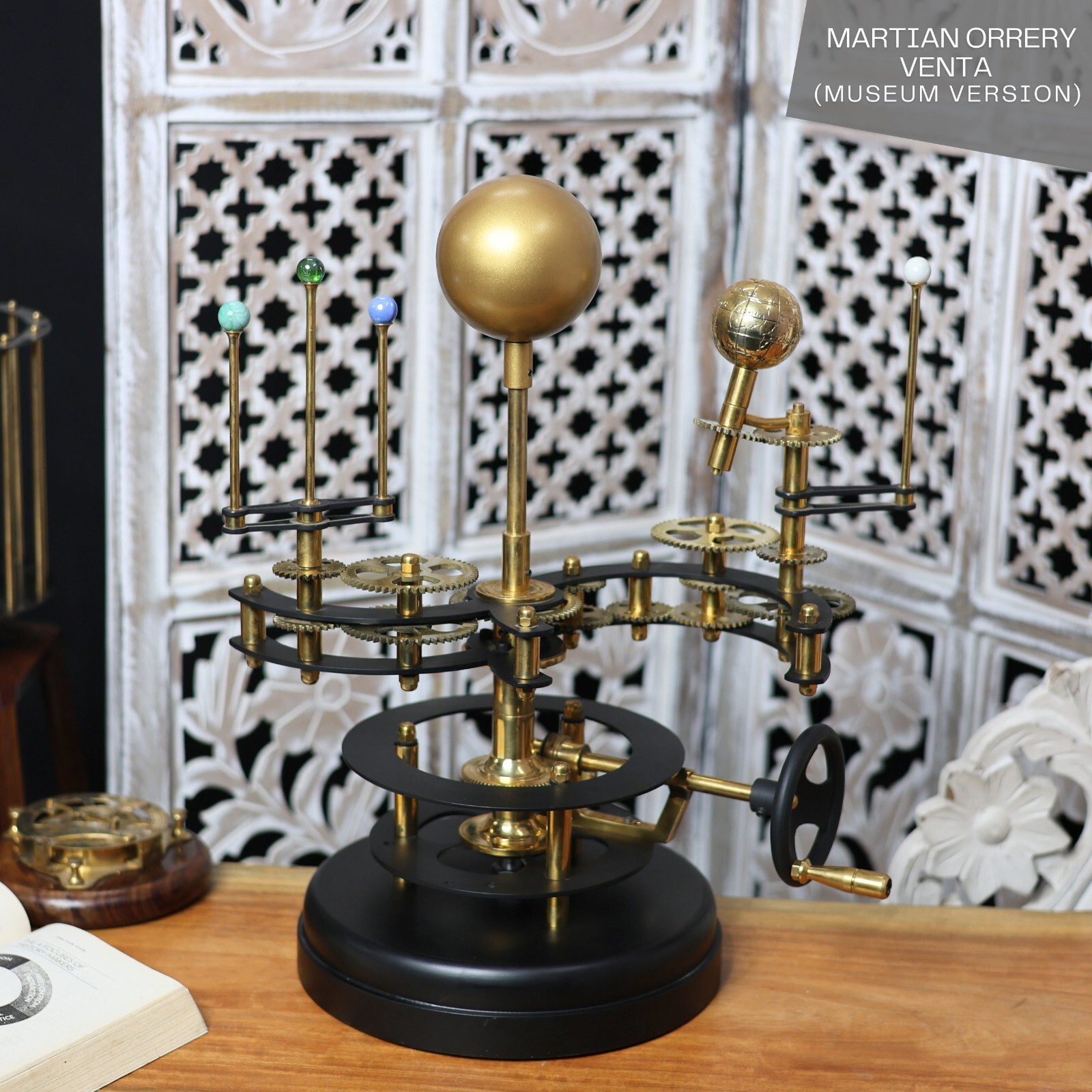 Black Luxury Solar System Model Fully Functional Tellurion Christmas Gift gallery