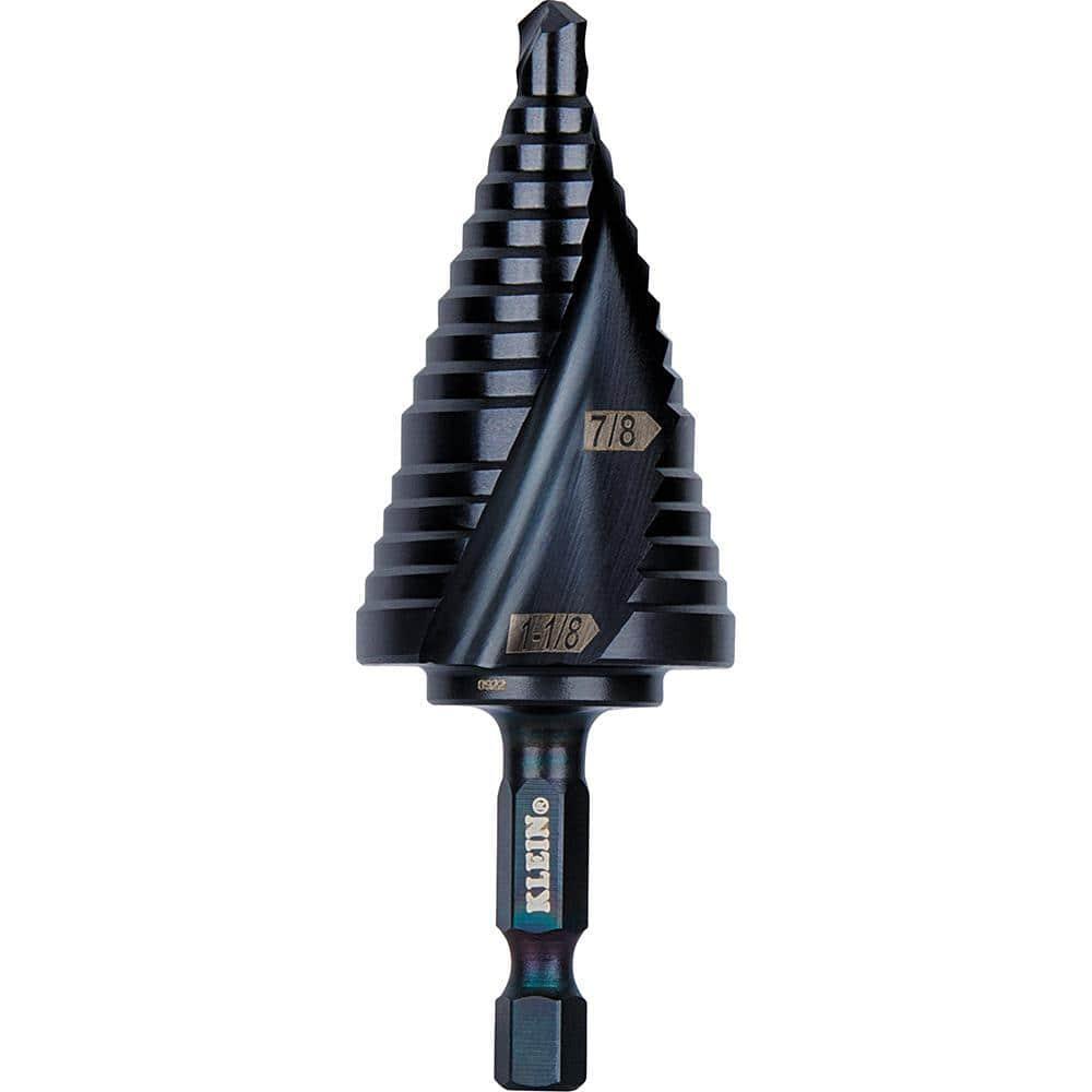 Step Drill Bit, Quick Release, Spiral Flute, 1-1/8 in. gallery