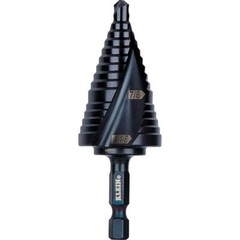 Step Drill Bit, Quick Release, Spiral Flute, 1-1/8 in.