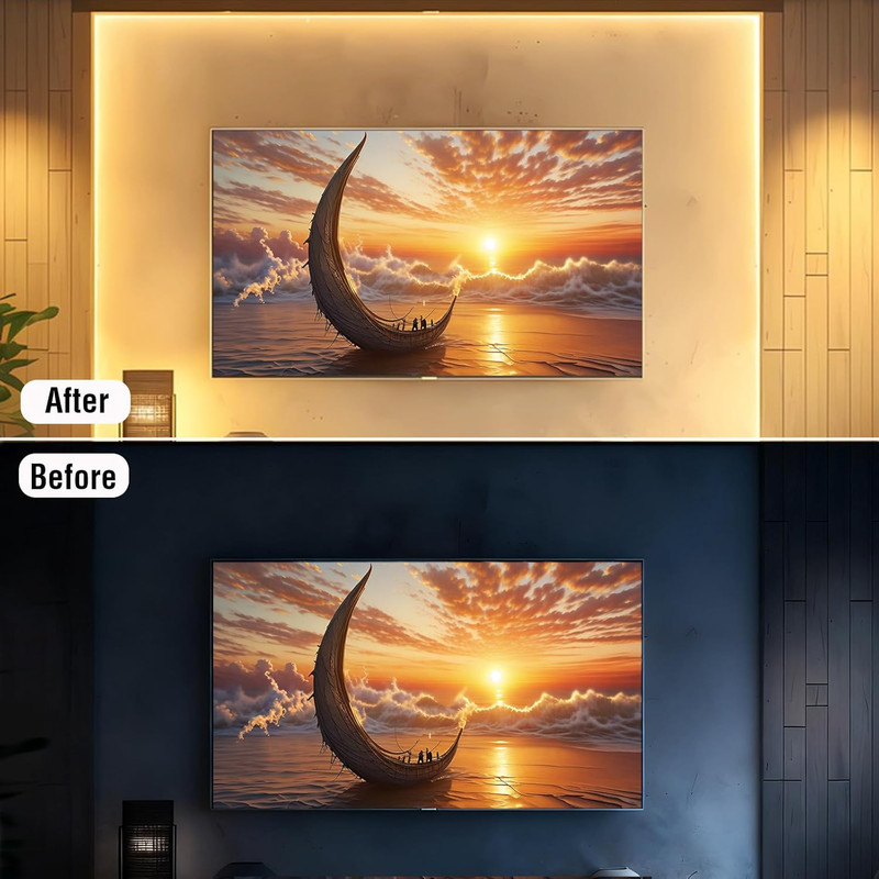 LED Strip Lights 6Ft, Warm White COB LED Light Strip USB Powered, Dimmable 2700K gallery