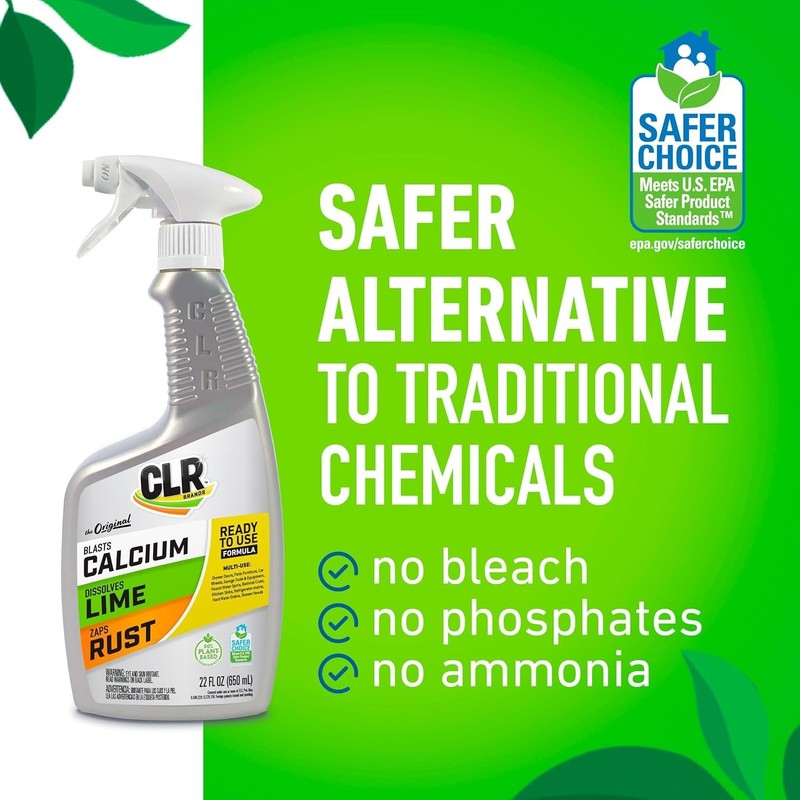 CLR Calcium Lime and Rust Remover EPA Safer Choice 22 oz Spray gallery