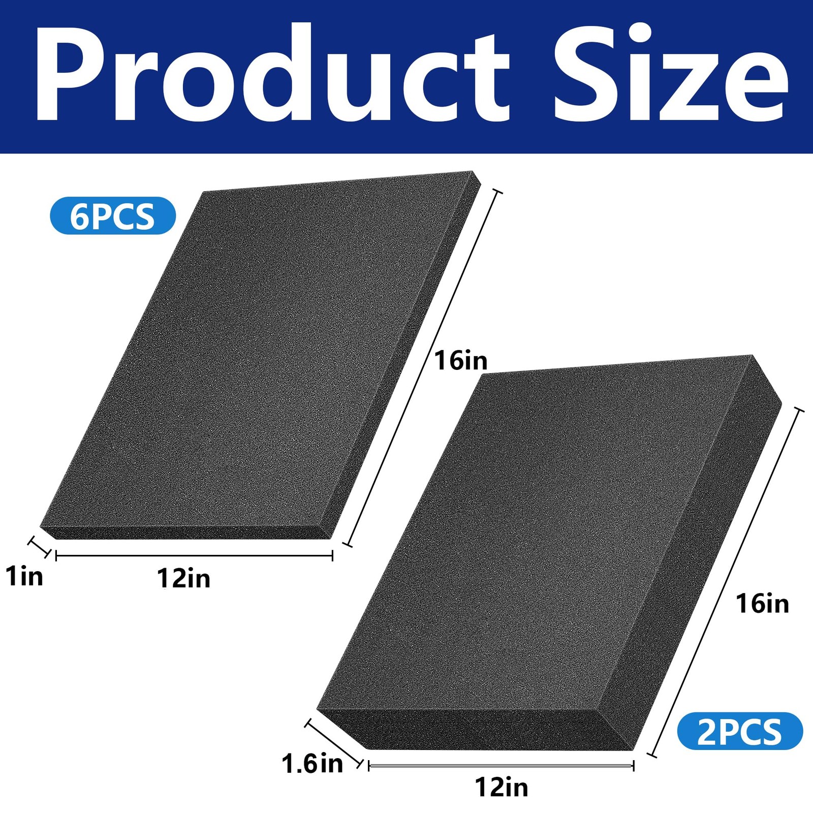 8 PCS Polyurethane Foam Sheets Cuttable Packing Pads 2 Sizes Case Toolbox gallery