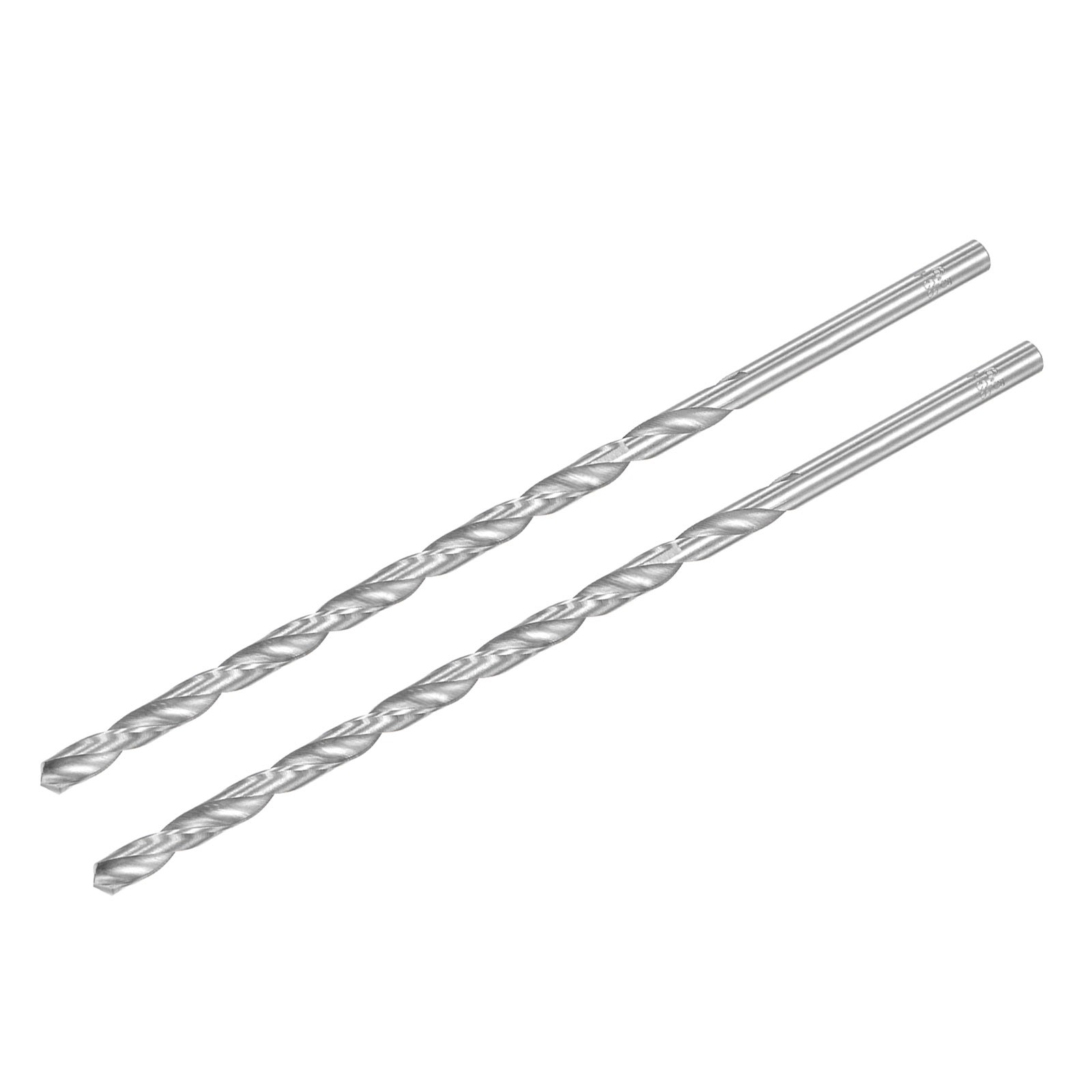 High Speed Steel Extended Twist Drill Bits 6.5mm Drill Dia. 200mm Length 2Pcs gallery