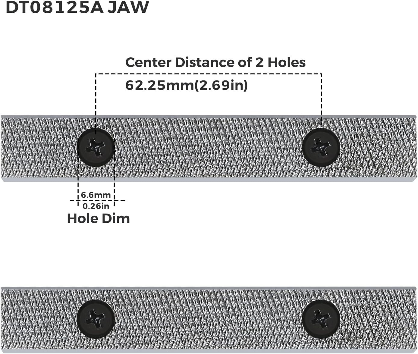 Forward 6 Inch Replacement Steel Jaw Plates (1 Pair) and Screws for DT150B Multi gallery