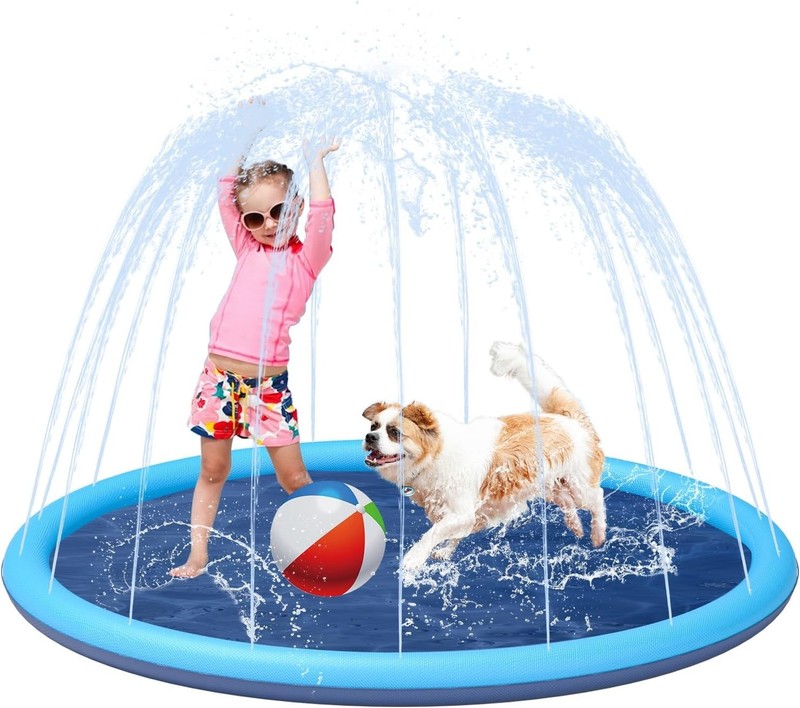 Splash Pad 12 ft Non Slip Extra Large Thicken Sprinkler Pool Lewt gallery