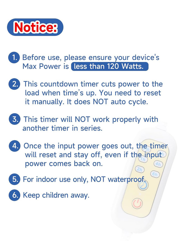 Extension Cord with Timer - X1, (Only Auto-Off, Not Self-Startup), 6 Options Tim gallery