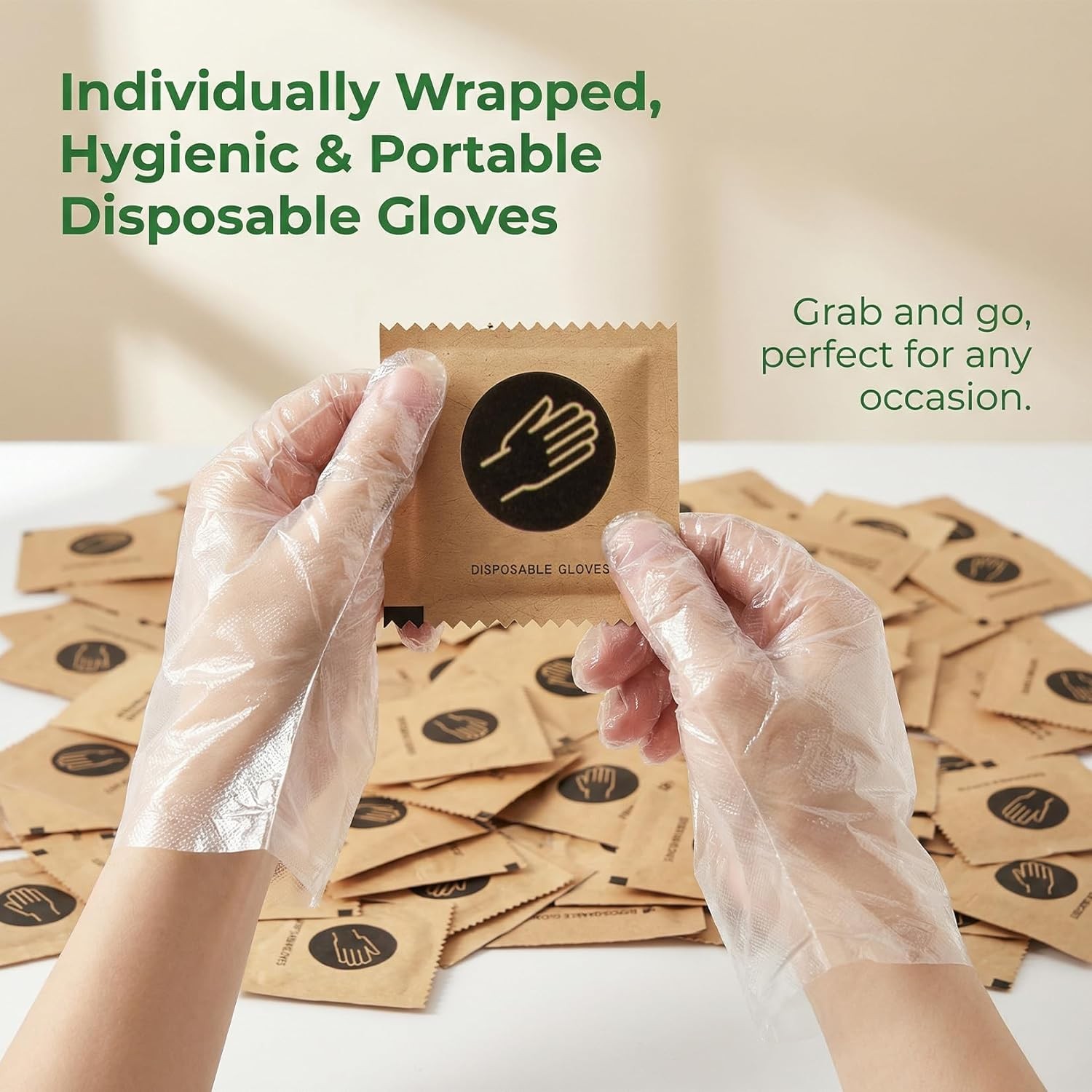280pcs (140prs) Plastic Gloves Disposable – Food Prep Gloves Clear gallery