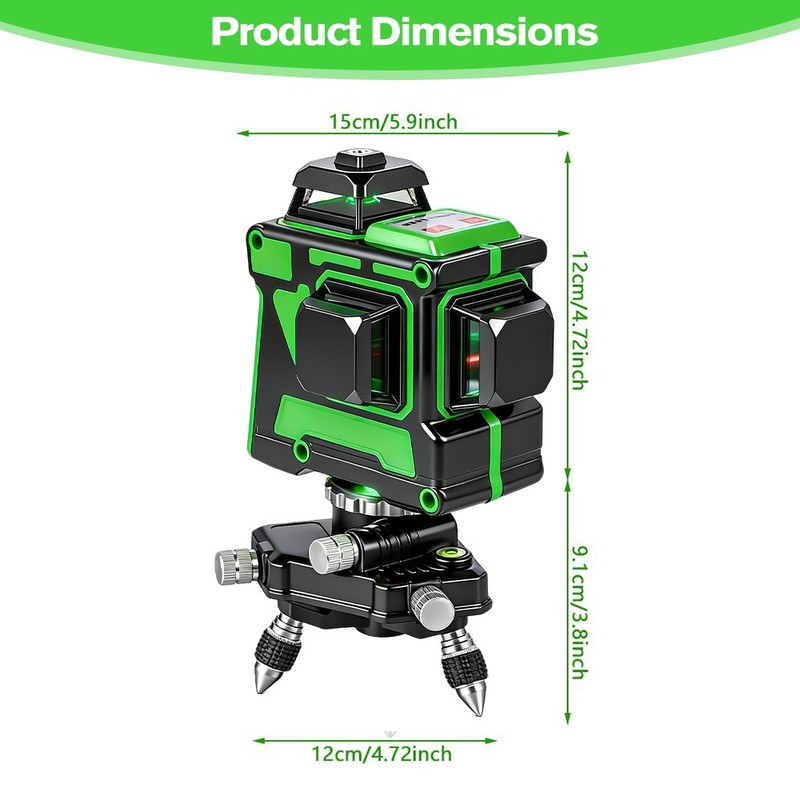360 Horizontal And Vertical Cross Green Laser Level 12 Lines Level Self-Leveling gallery