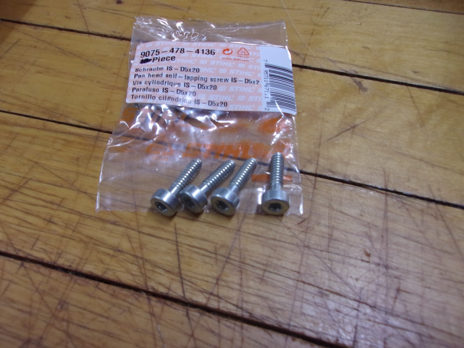 Stihl OEM Pan Head Self Tapping Screws (4) D5x20 9075-478-4136 T27 #GM-T9B1 gallery