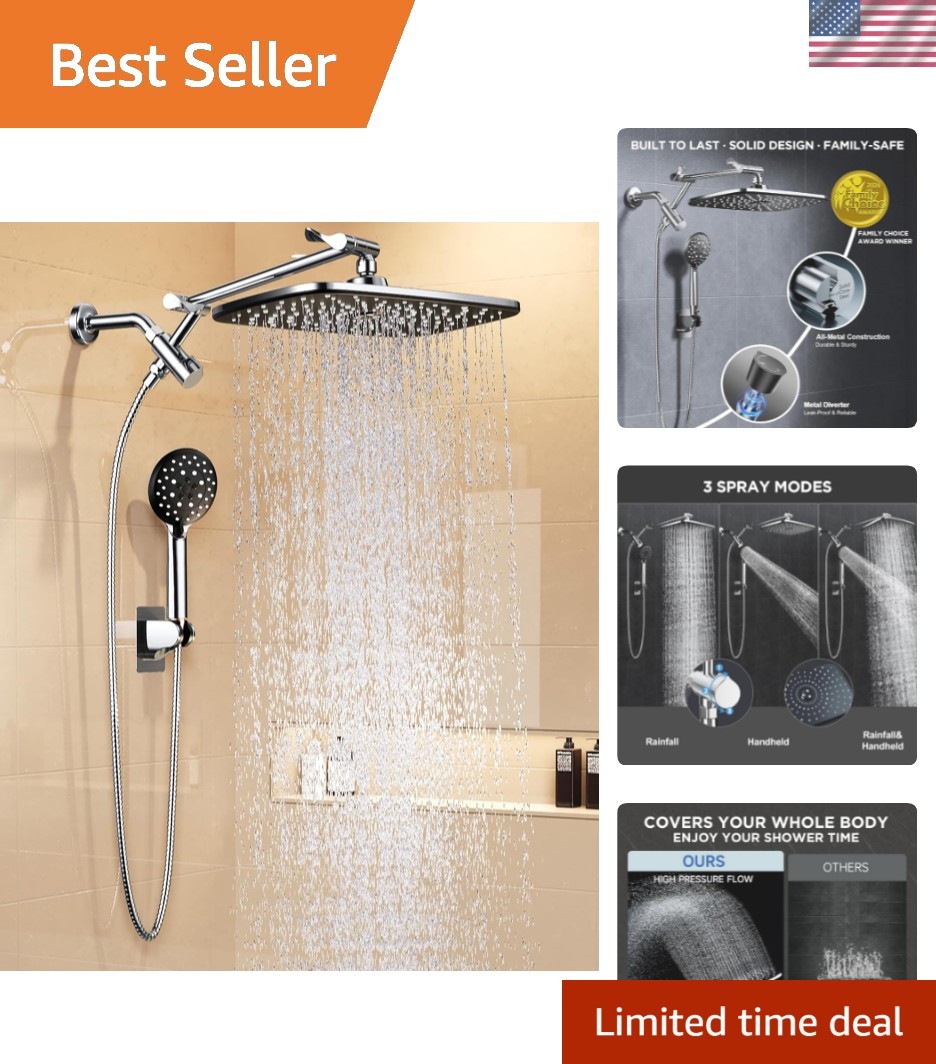 11.8" Rain Shower Head with Handheld, High Pressure Handheld Shower with Mult... gallery