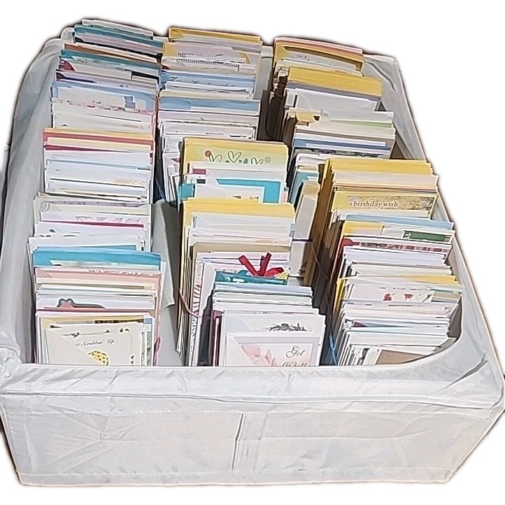 100 Mixed Random Greeting Cards, Envelopes, & Stamps Lot High Quality Vtg To Now gallery