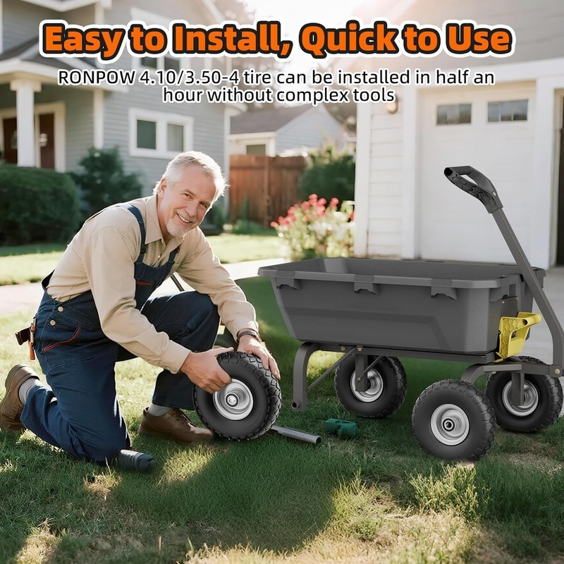 Heavy Duty 10" Solid Wheel 500Lb Load 2Pk gallery