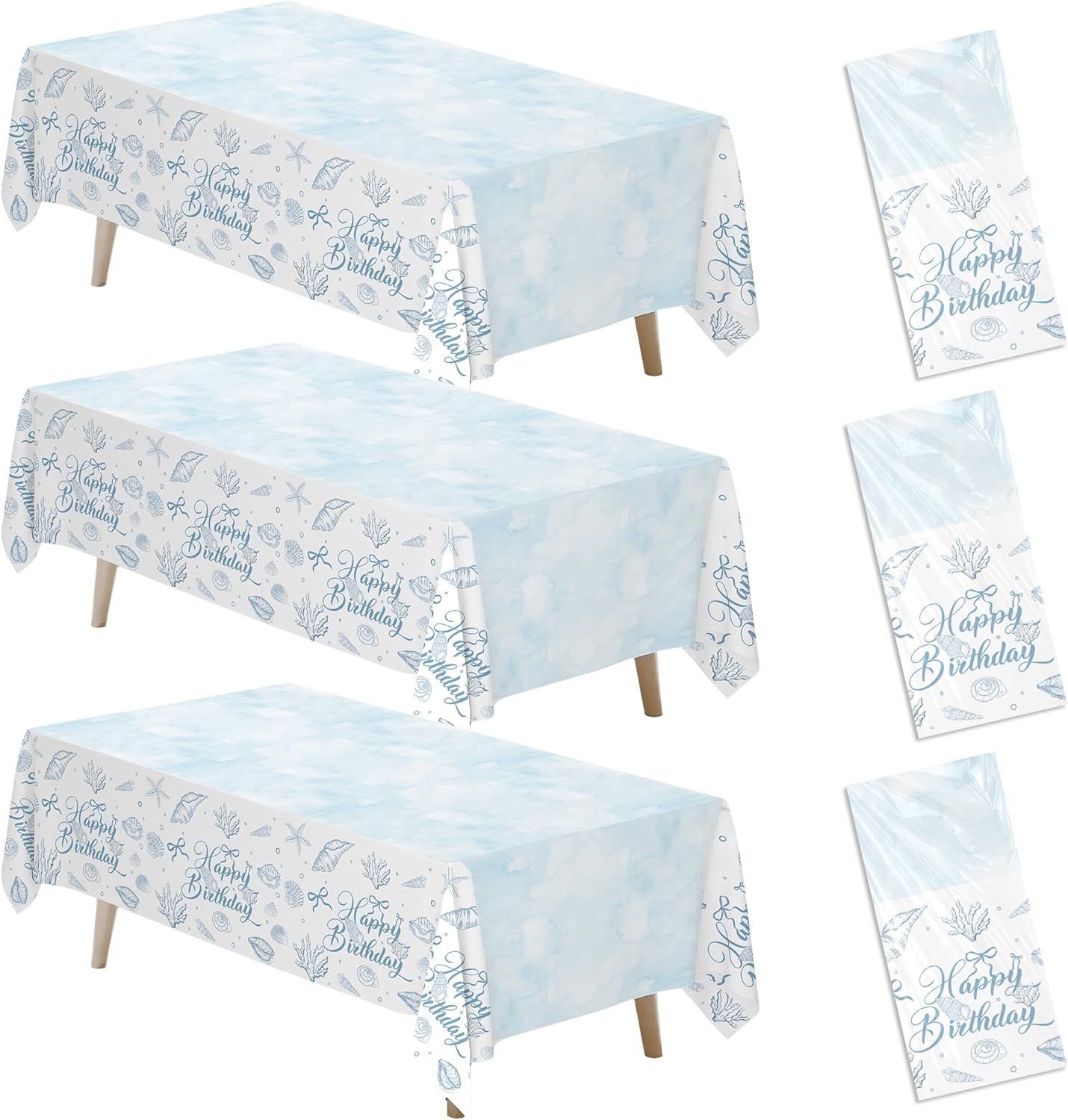 Seashell Party Tablecloth Decorations for the Summer Ocean Birthday Baby Shower gallery