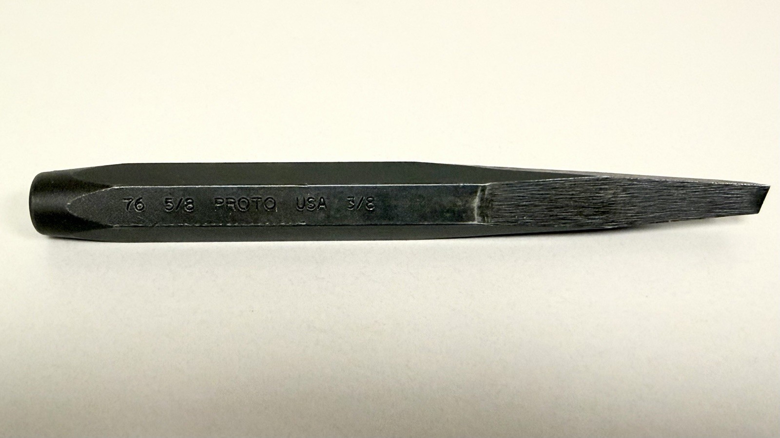 Single (1): PROTO Professional 76 Diamond Point Chisel 5/8" × 3/8" Made In USA gallery