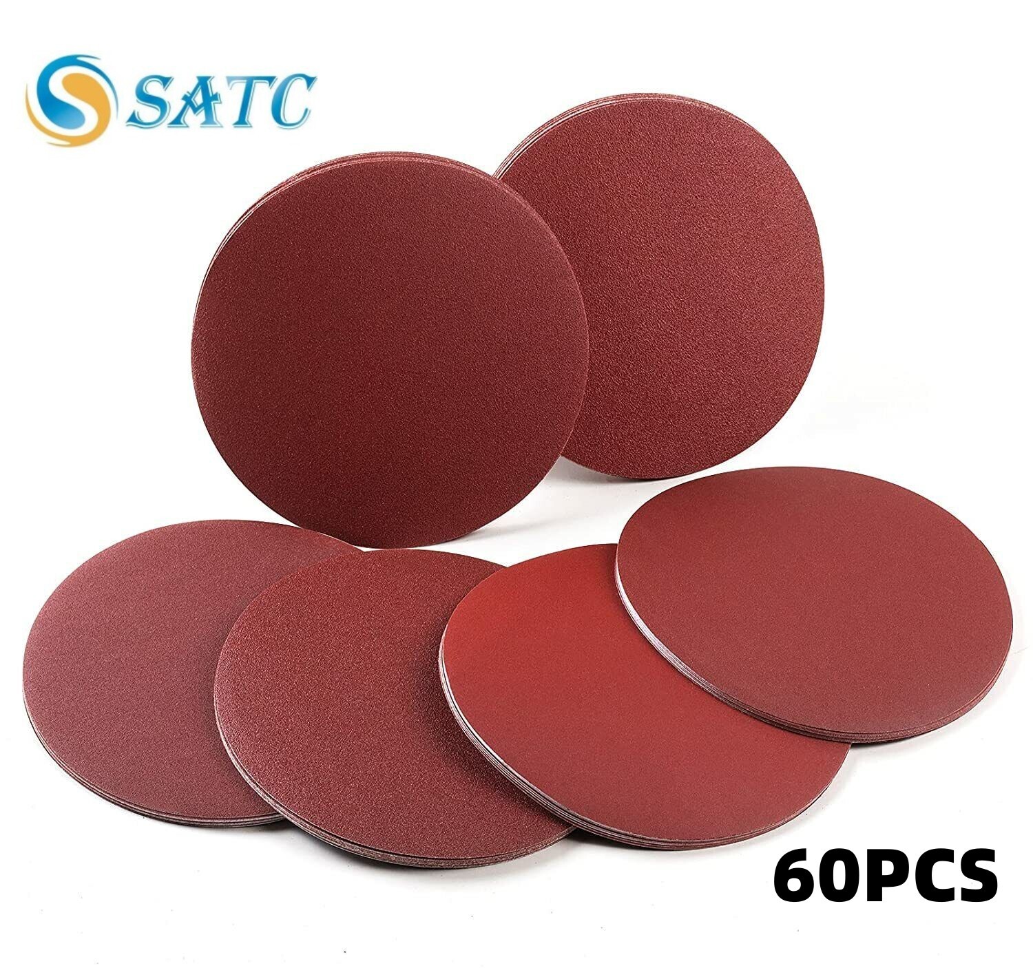 60 Pack 8 inch Self Adhesive Sticky Back Sandpaper PSA Sanding Discs 80-400 Grit gallery