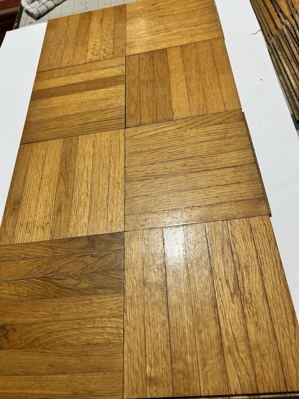 Solid Oak Parquet Flooring 12x12 10 Tiles 10 Sq Ft Reclaimed: FREE SHIP gallery