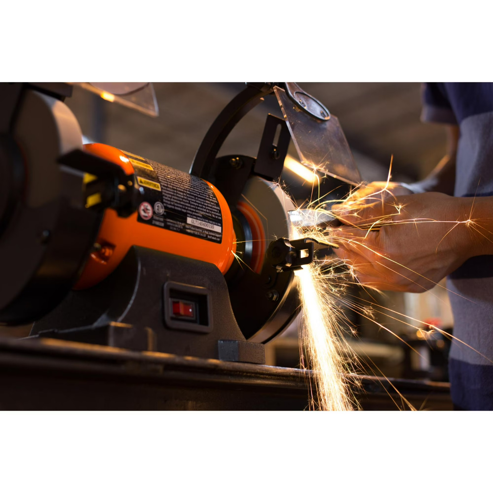 WEN 2.1-Amp 6-Inch Single Speed Bench Grinder with Flexible Work Light gallery
