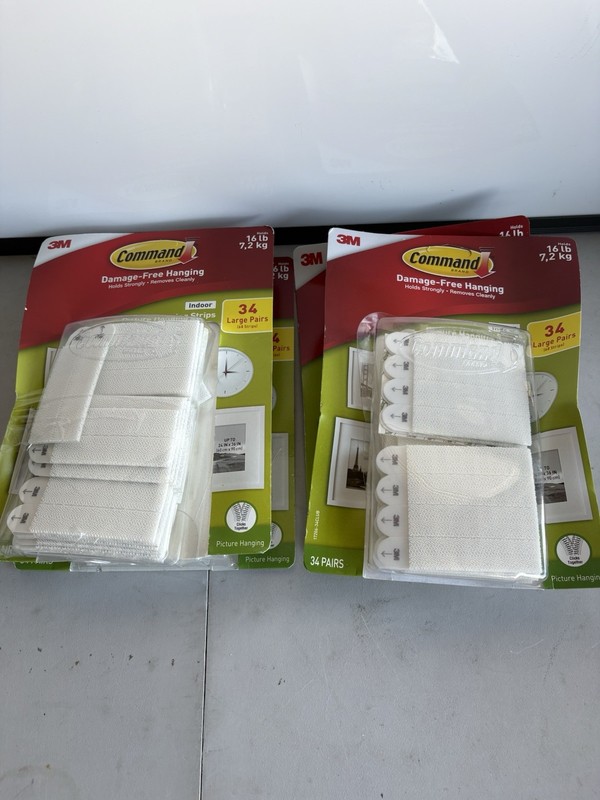 4 Pack Command Large Hanging Strips 100+ Pairs Total 16lbs Damage Free Adhesive gallery