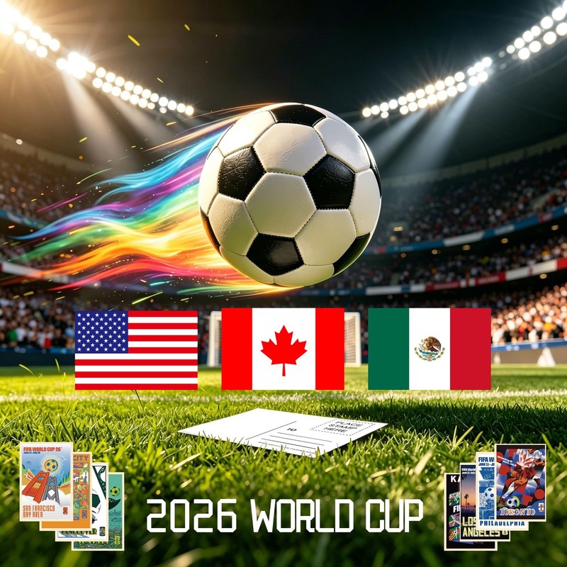 2026 World Cup Postcards Pack, 32 Count, 16 Designs, 4x6 in gallery