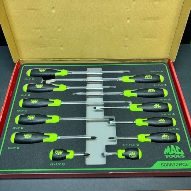 MAC TOOLS SDRB12FNG 12PC SCREWDRIVER SET MAC GREEN S/D (NLG057975) gallery
