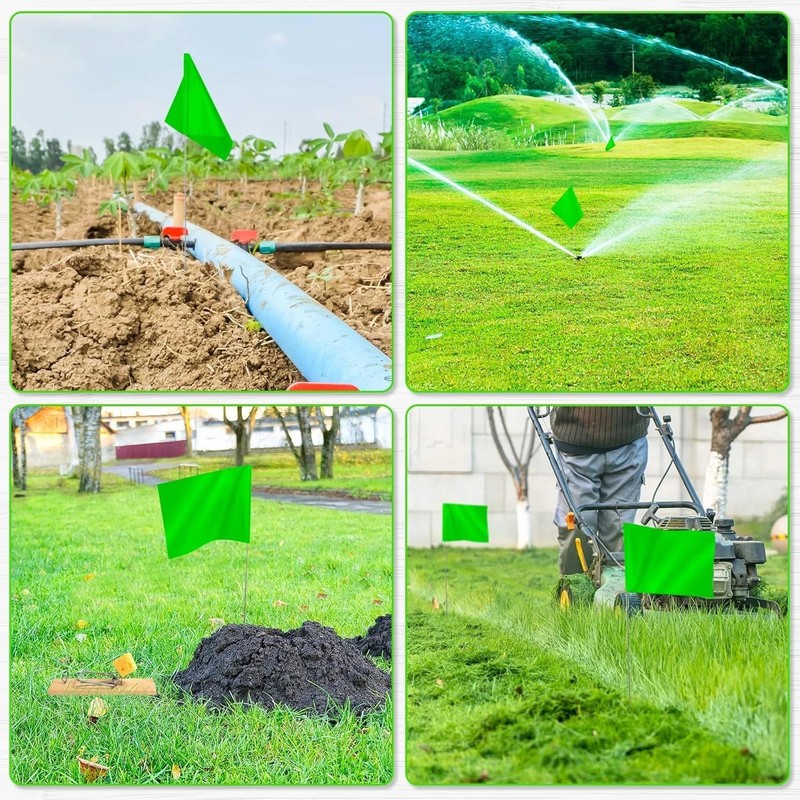 Marking Flags Marker Flags for Lawn 50Pack, 4 * 5 * 15 Inch gallery