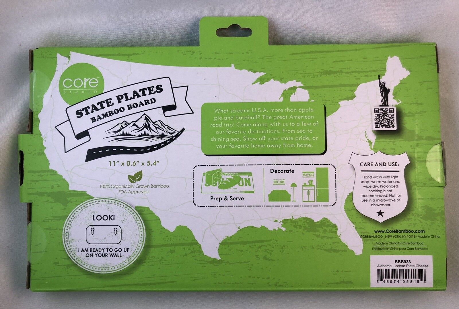 Georgia P3A-CHY License Plate Bamboo Cutting Board, Wall Decor The Peach State gallery