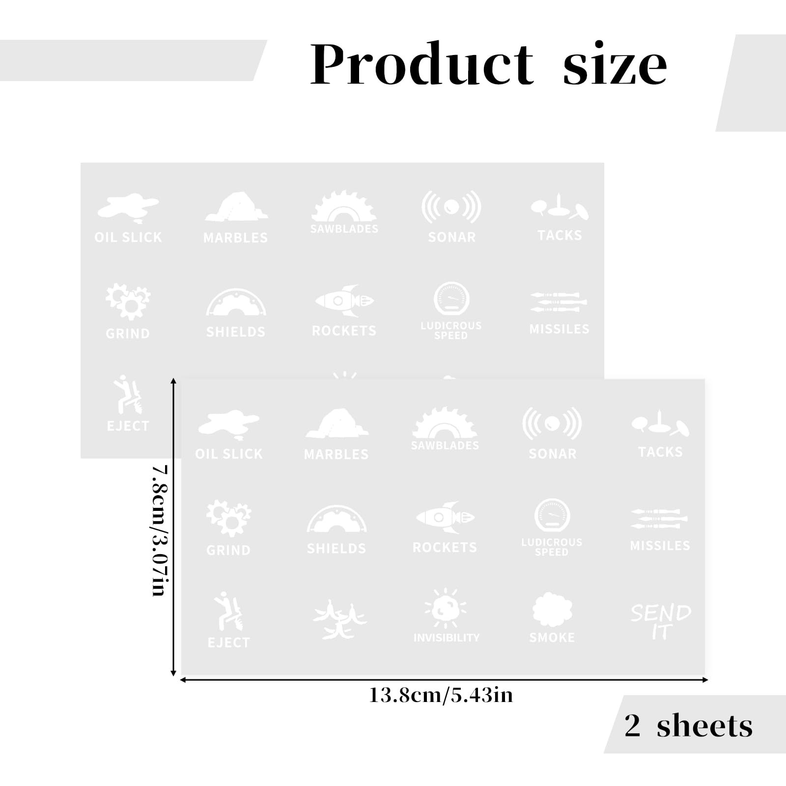 2Pcs Novelty Stickers Labels for Car or Truck Unused Button, Car Switch Stick... gallery