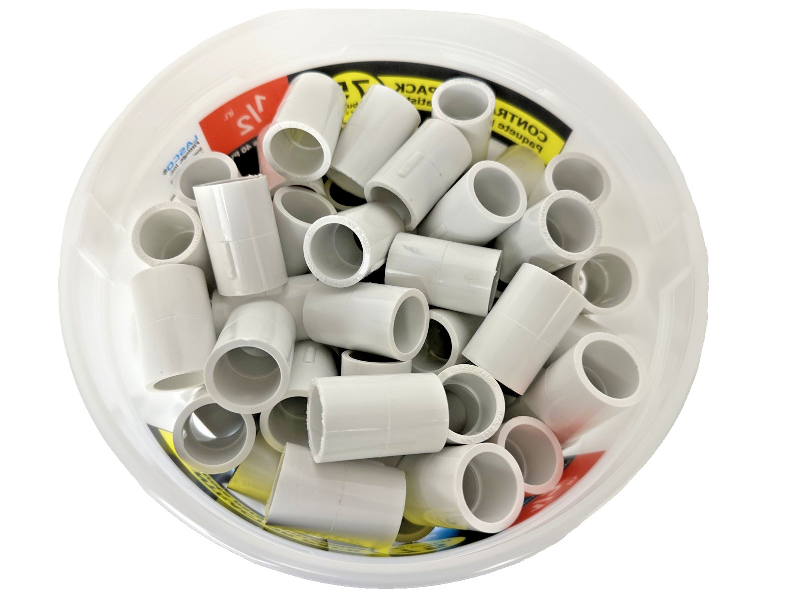 Lasco Contractor Pack PVC 1/2 Inch Coupling Pack of 75 Made in USA gallery
