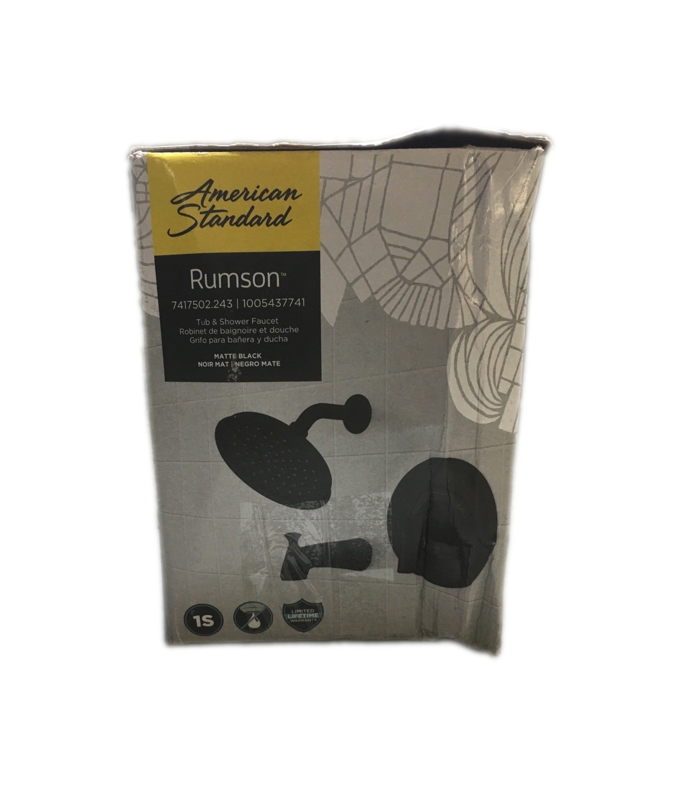 American Standard Rumson Tub and Shower Faucet in Matte Black, Valve Included gallery