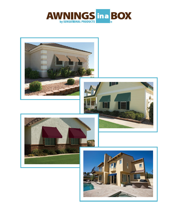 Awnings in a Box Traditional Manually Retractable Door/Wind Awning Easy Install gallery