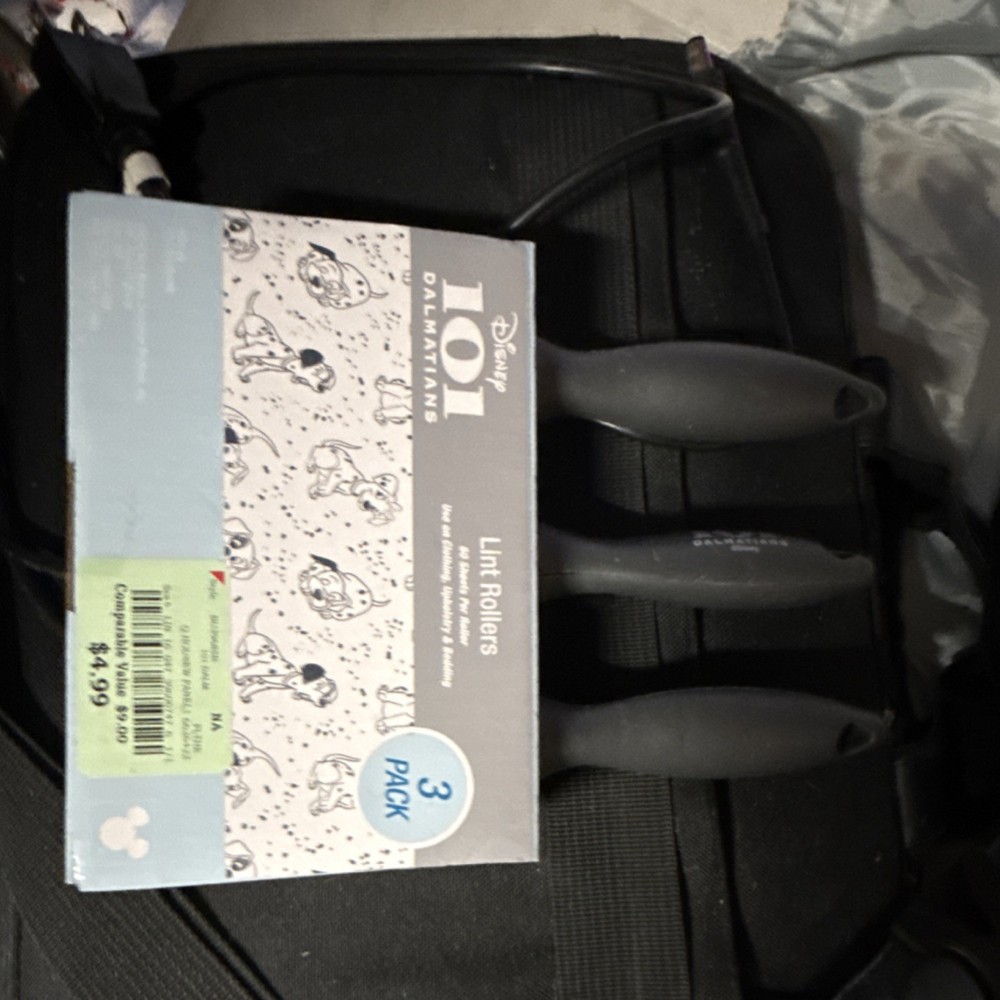 Disney 101 Dalmatians Lint Rollers 3 Pack, 60 Sheets Each, Travel Friendly