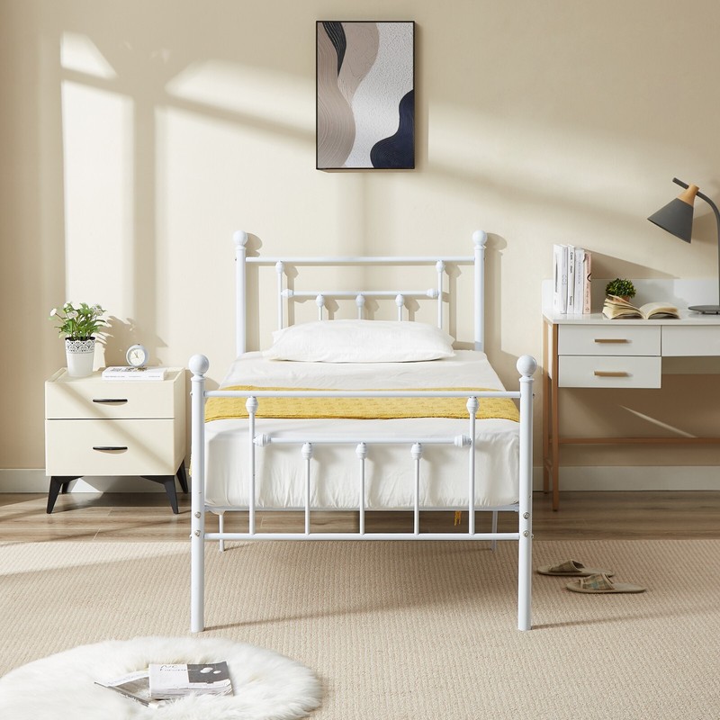Twin/Full/Queen Size Bed Frame Bedroom Metal Platform With Headboard Footboard gallery