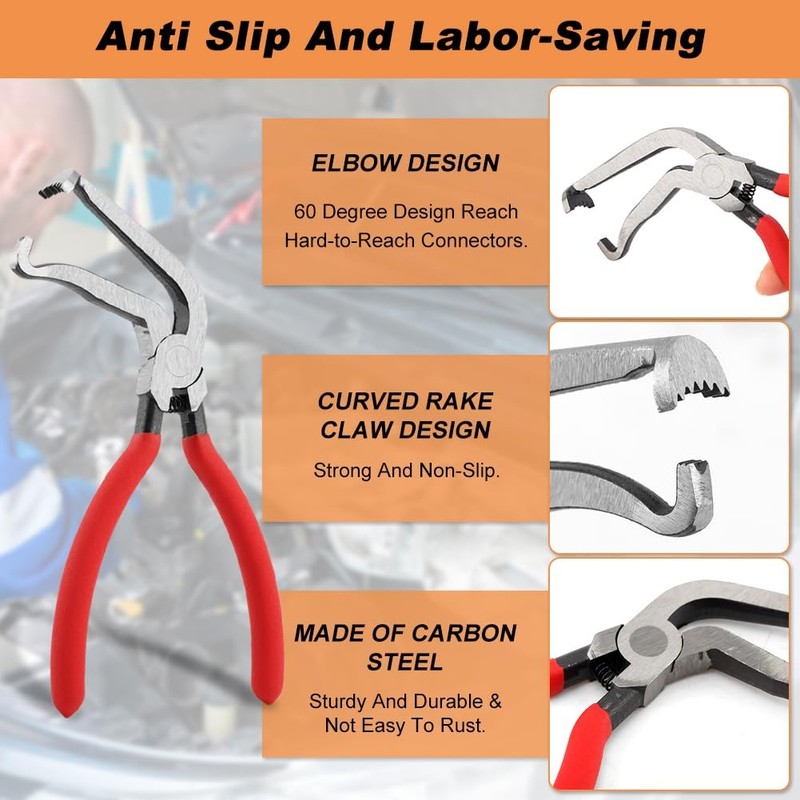 Lixternum 4 Pieces Electrical Disconnect Pliers for Cars, Automotive Electric... gallery