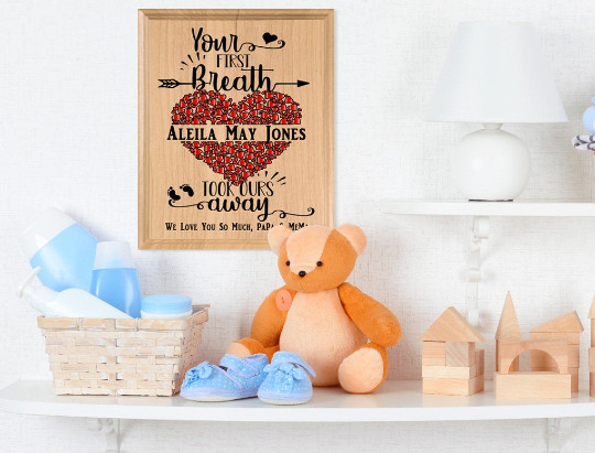 Customized New Baby Gift Personalized Nursery Wall Art For Newborn Boy or Girl gallery