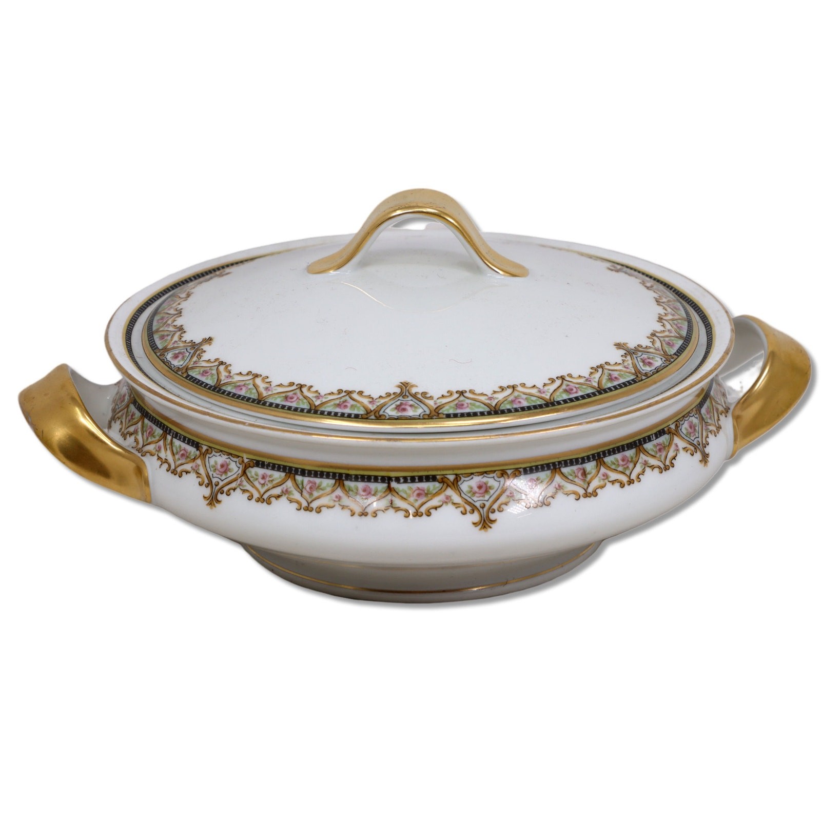 Theodore Haviland Schleiger 617B Round Covered Serving Bowl Limoges Antique 1903 gallery