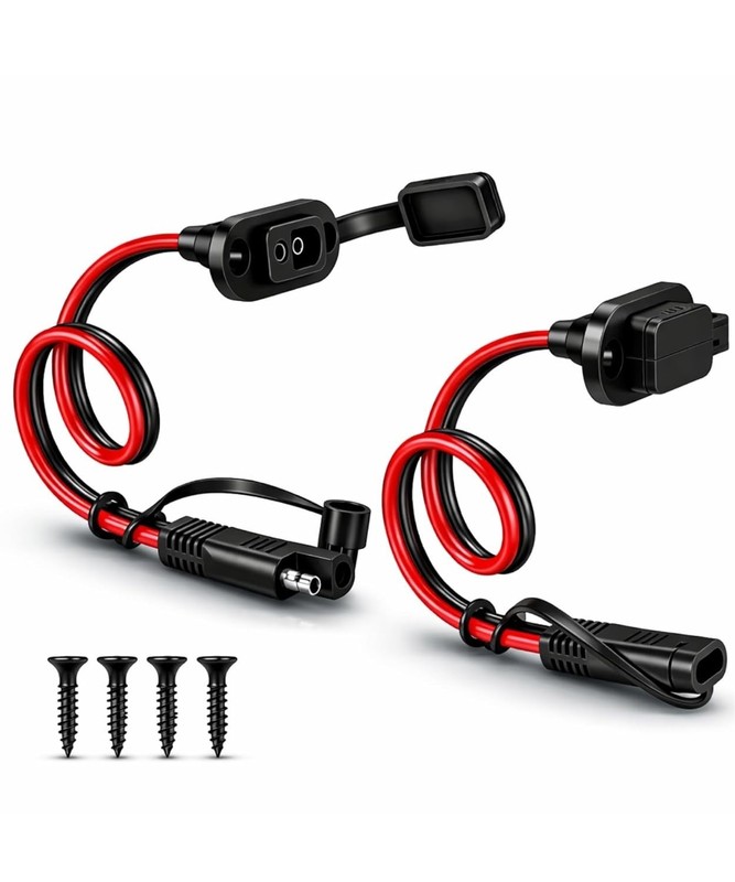 Bates 1FT SAE Quick Connector Harness, 12AWG, Waterproof 2-Pack for Secure Power gallery