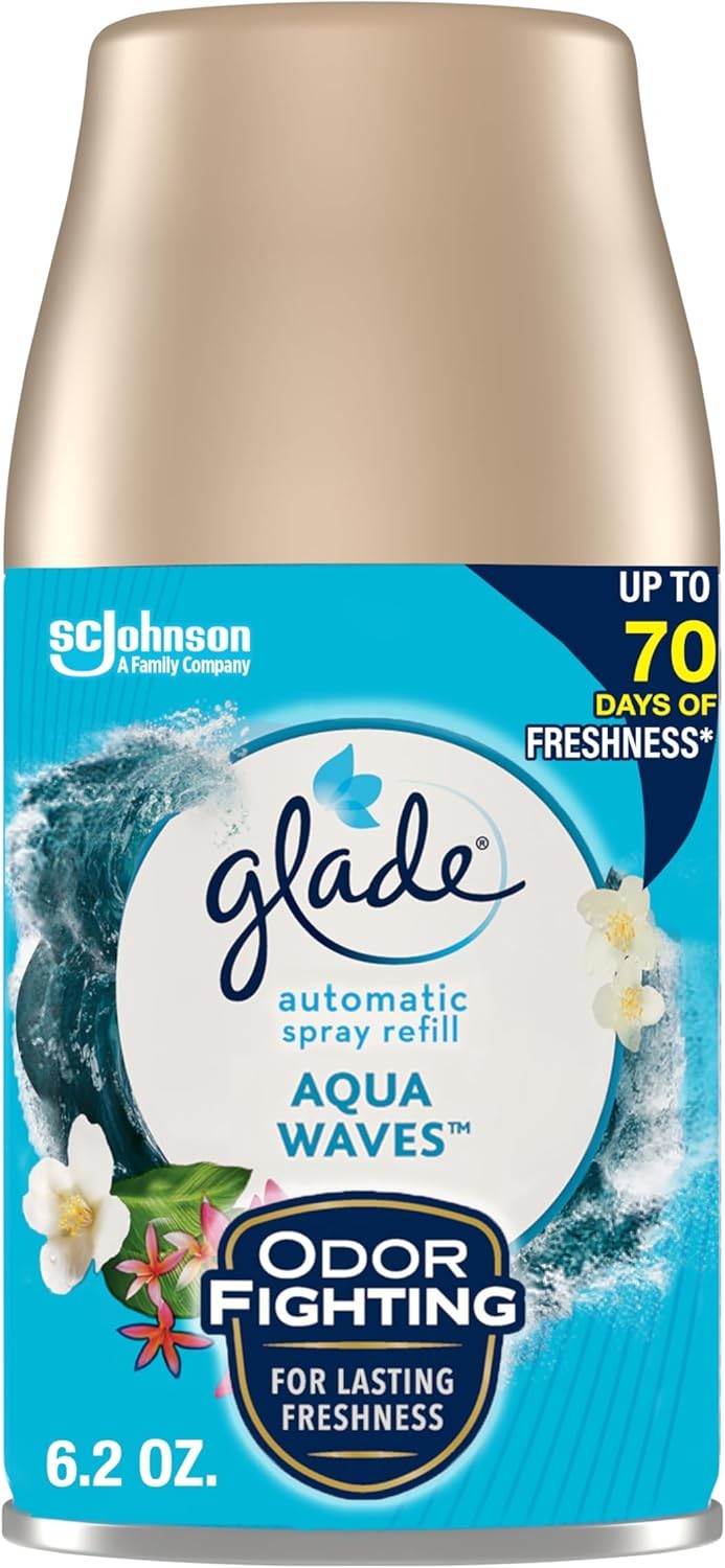 Glade Automatic Spray Refill, Air Freshener for Home and Bathroom, Aqua Waves, 6 gallery
