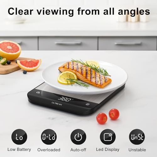 Food Scale, Digital Kitchen Scale with LED Display, Weight Classic Silver gallery