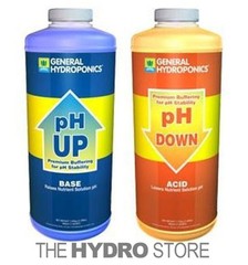 General Hydroponics pH Up & pH Down 1 Quart each – GH Water pH Adjuster Buffer