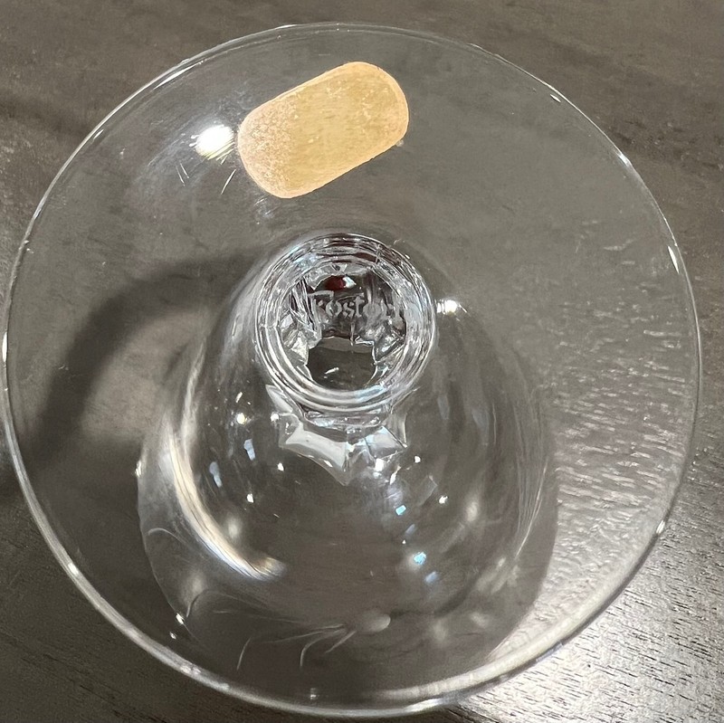 Signed FOSTORIA Mid-Century PINE Pattern 4 3/8" CLARET WINE GLASS With Sticker gallery