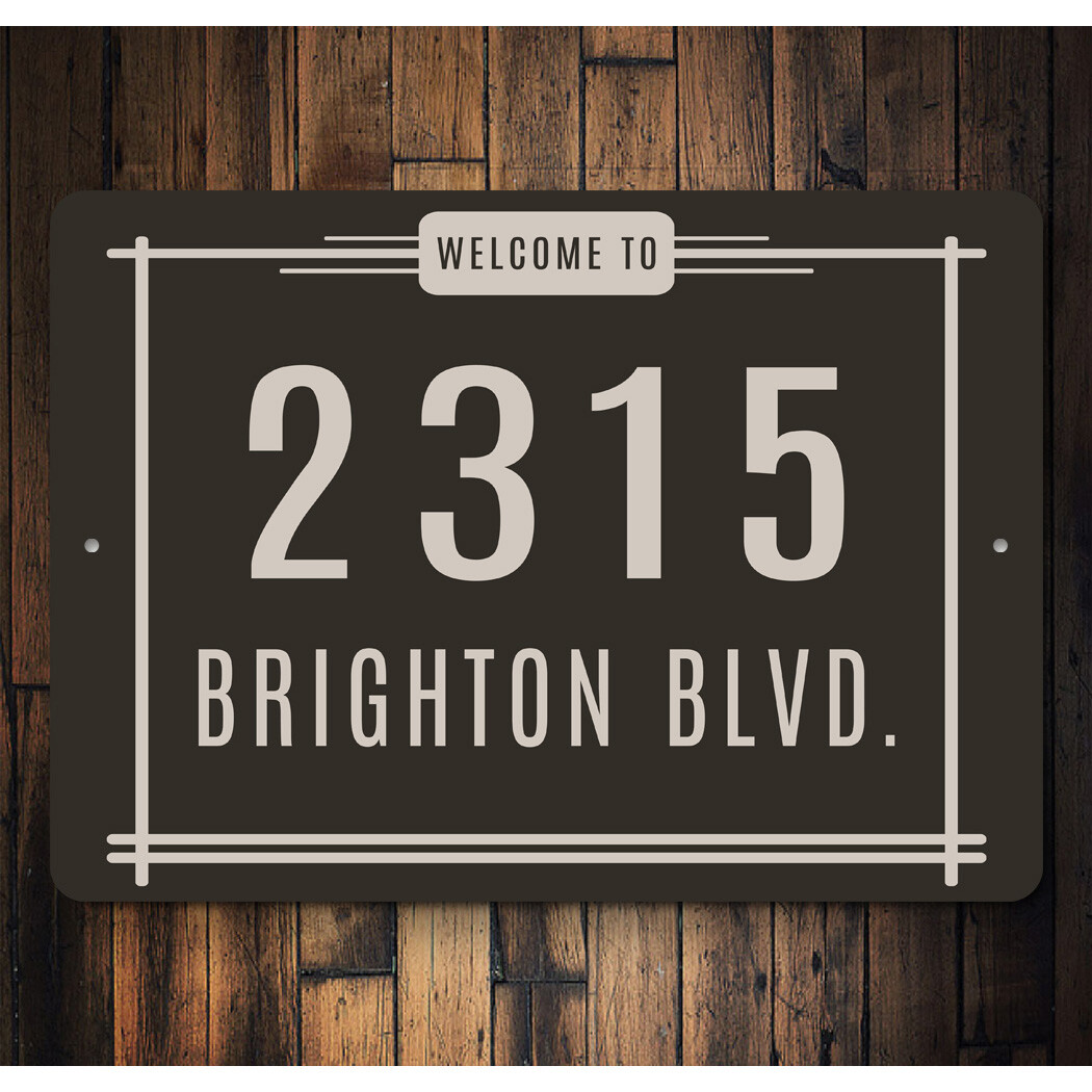 Welcome To Address Metal Sign gallery