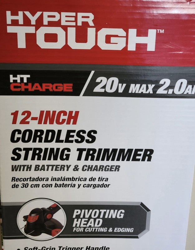 Hyper Tough 20V Max 12" Cordless String Trimmer w Battery & Charger Weed Eater gallery