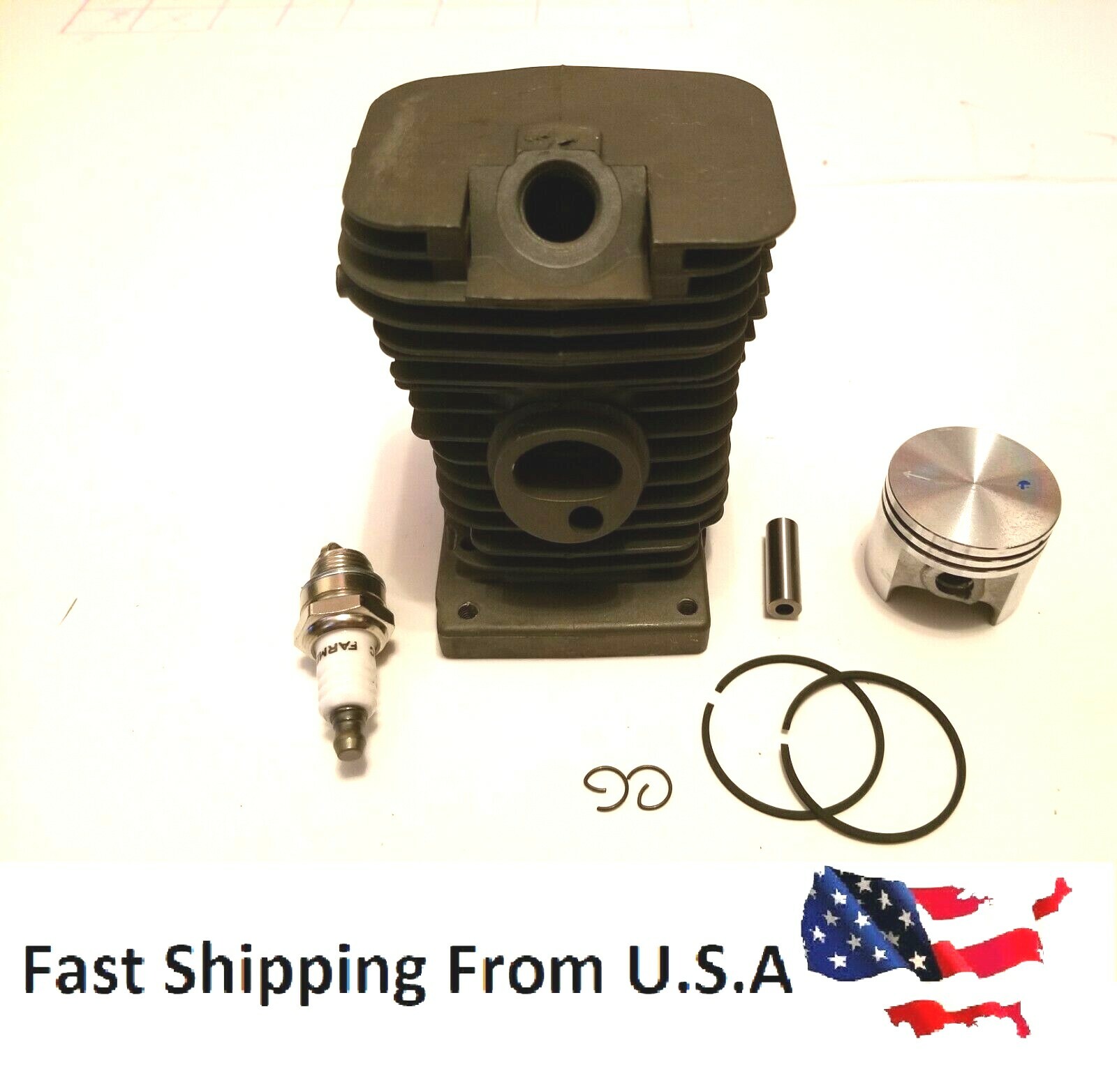 37mm Cylinder piston Kit for Stihl 017 MS170 + spark plug replaces 1130 020 1204 gallery