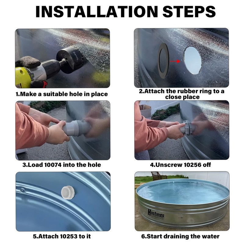 Pool Threaded Filter Connector Kit for Intex Above Ground Pools, Replacement ... gallery