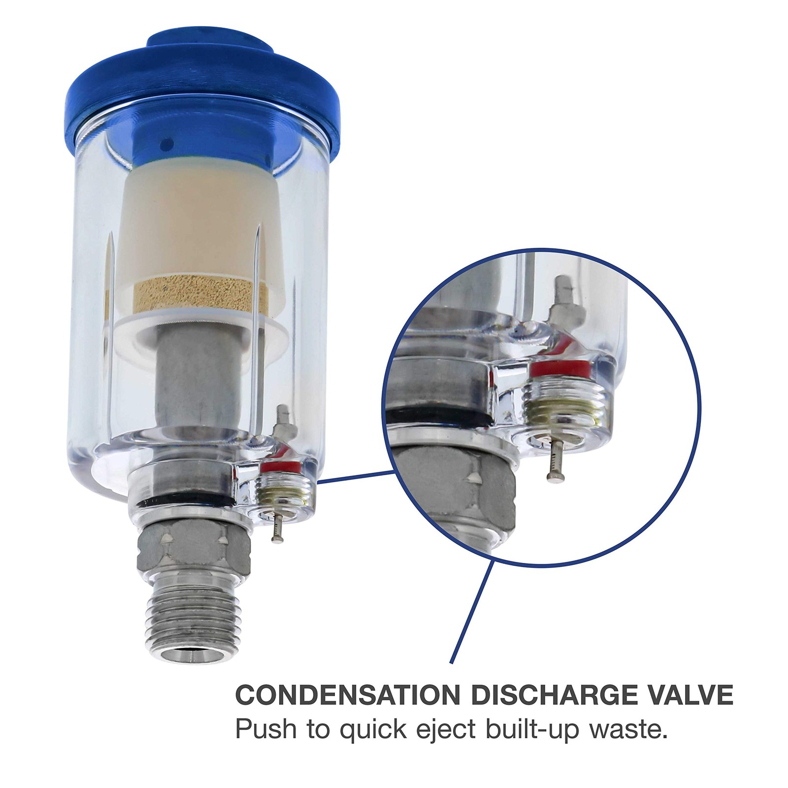 TCP Global Mini In-Line Air Filter (2 Pack) - Water & Oil Separator with... gallery