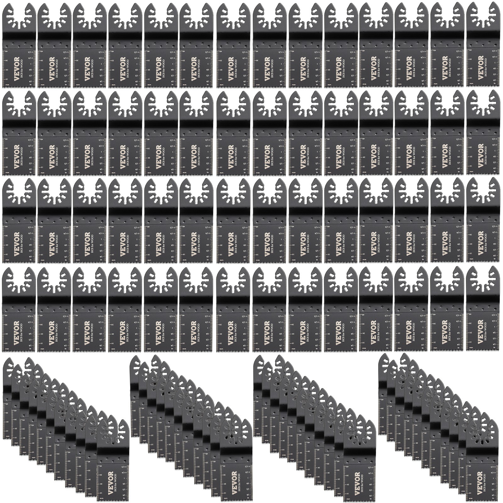 VEVOR Oscillating Multi Tool Saw Blades Multi Tool Blades 100PCS for Wood Metal gallery